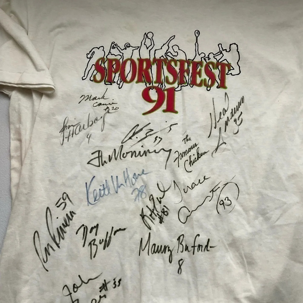 Sportsfest ‘91 autographed shirt size XL - Picture 3 of 3